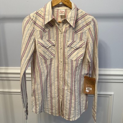 NWT True Religion Brand Women's Long Sleeved Western Style Shirt Top  Medium NEW