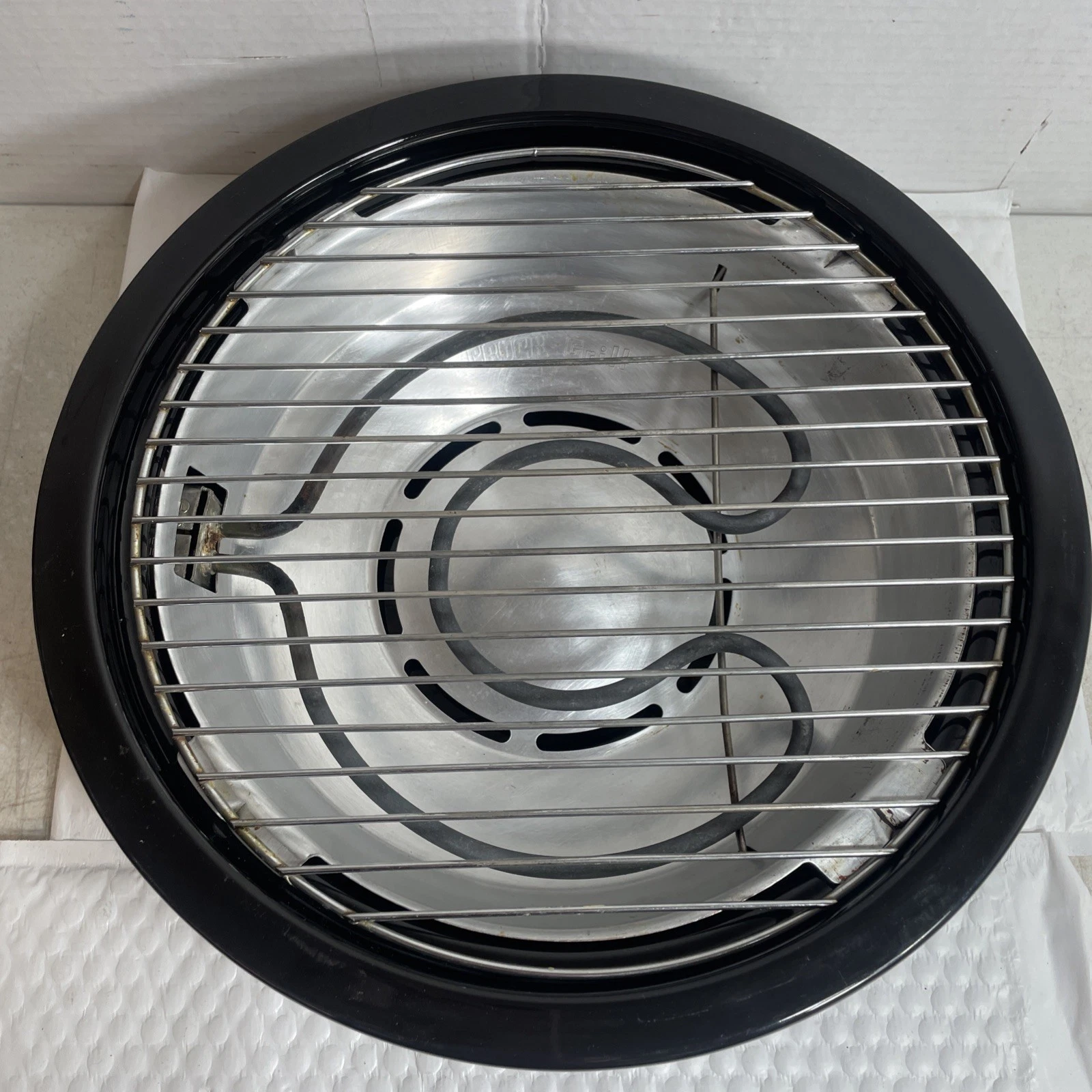 VTG Rival Crock Grill Smokeless Indoor Electric Grill 5730 Black Stoneware Base