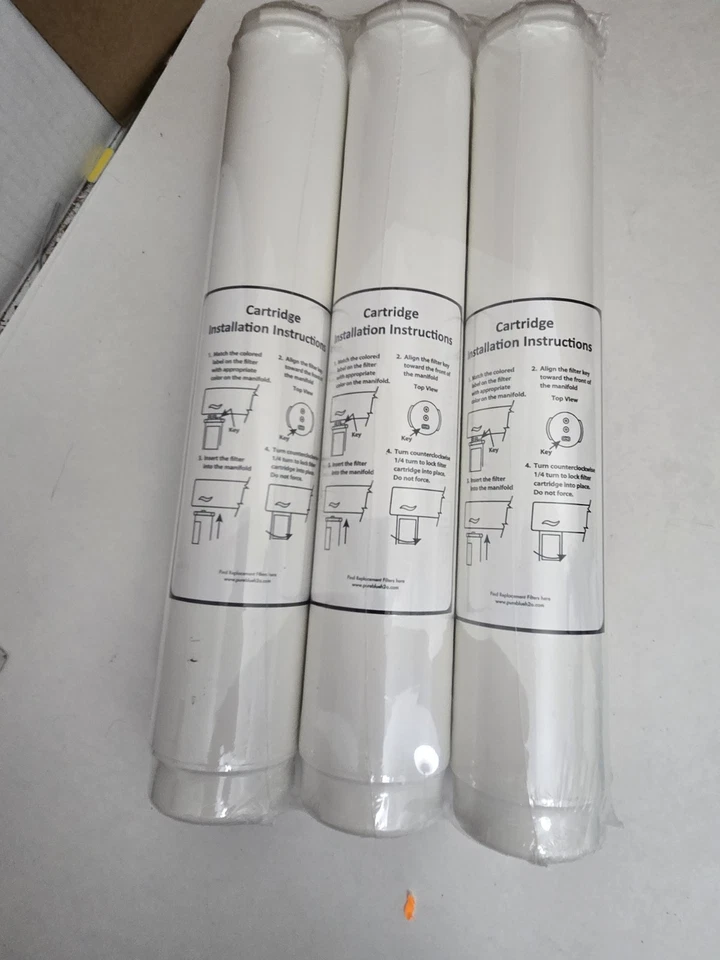 Pure Blue H2O Filter Pack 1:1 Reverse Osmosis Water Filtration 3-Stage SEALED - Image 2 of 4