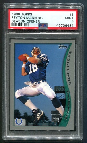 1998 Topps Season Opener Peyton Manning RC #1 PSA 9 MINT HOF