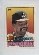 1989 Super Star Sticker Back Cards ( 238) Dave Henderson Eddie Murray HOF 0au4