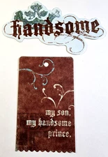 Handsome My Son My Handsome Prince 2006 Cardstock My Mind's Eye Lot of 2