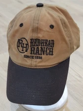 Redhead Ranch Brown Waxed Cotton Adjustable Hat Cap by RH