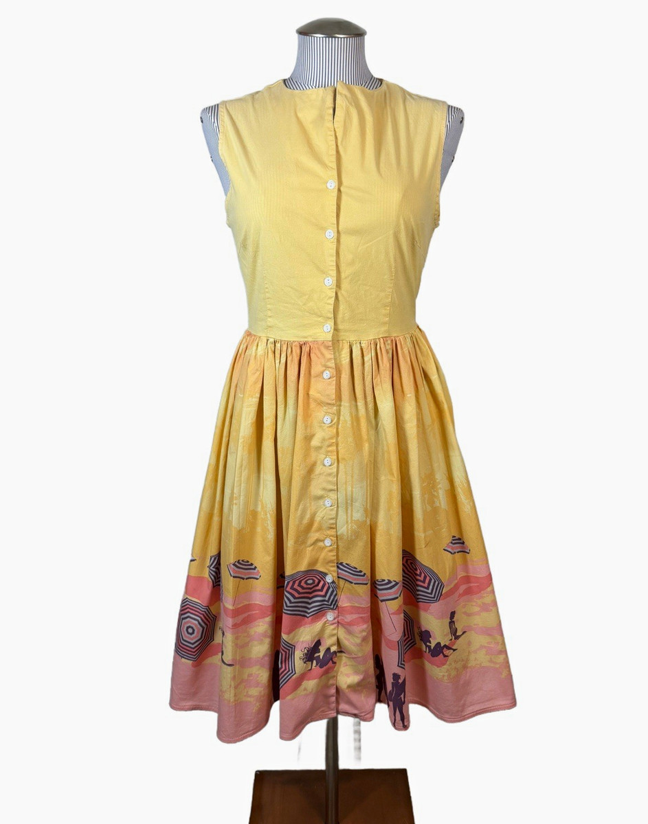 50s beach dress Banned Apparel Dancing Days Parasol 1950s Swing Women's XL EUC 1950s beach wear