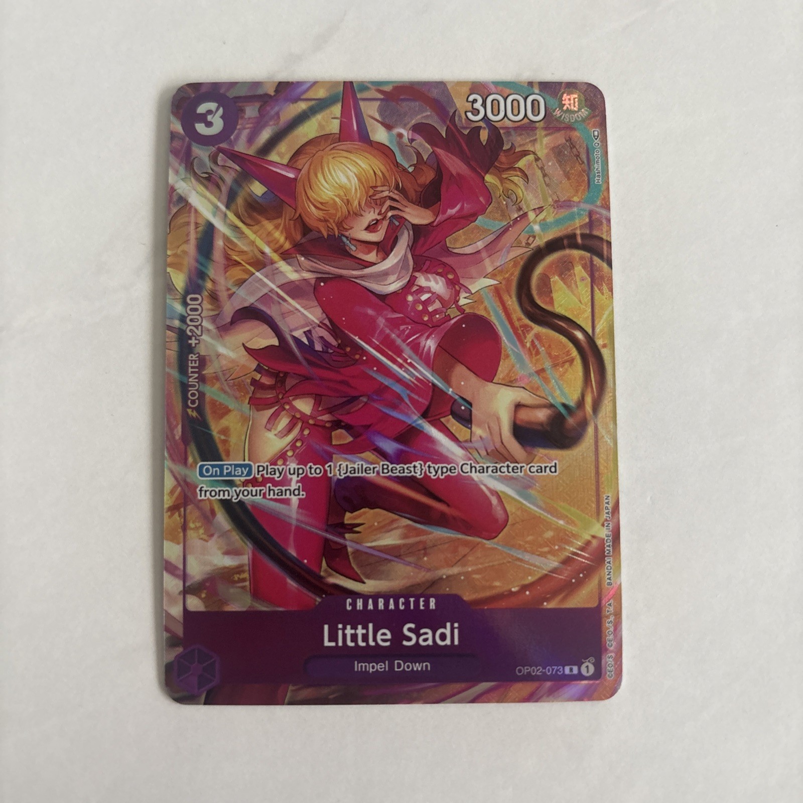 • Little Sadi • OP02-073 Alt Art Holo Paramount War One Piece TCG NM