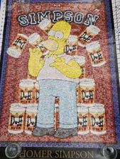 Poster 2002 Homer Simpson Duff Beer Photomosaic original 