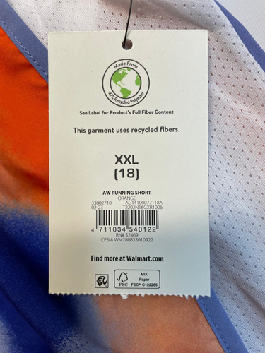 Athletic Works Girls Size XXL (18) Orange Lined Running Shorts - Picture 14 of 14