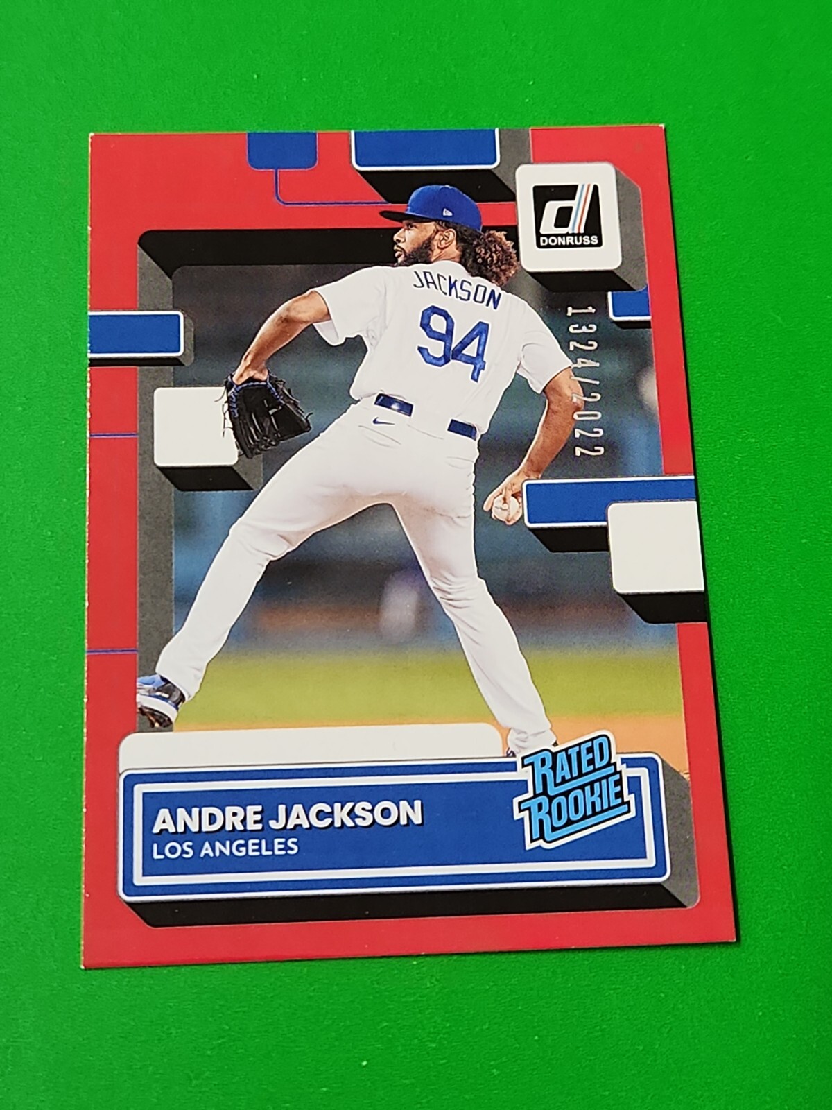 Andre Jackson 2022 Donruss Red Rated Rookie 1324/2022 ,#48 , Los Angeles Dodgers