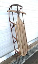 ANTICA SLITTA FLEXIBLE FLYER AIR LINE ANNI 60 LEGNO FERRO SLITTINO SLED RACE