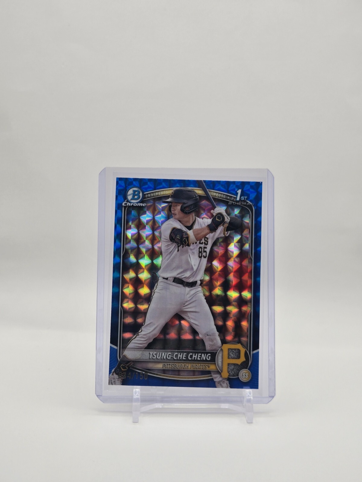 Tsung-Che Cheng 2025 Bowman Chrome Blue Geo Refractor 44/150 #BCP-95, Pirates