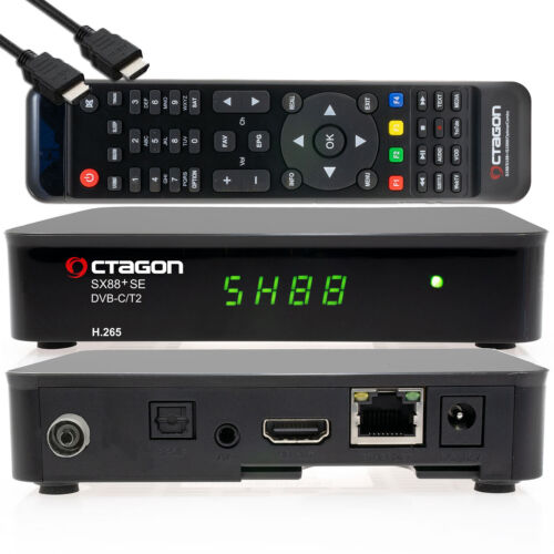 OCTAGON SX88+ SE DVB-C/DVB-T2 Hybrid- Smart- Kabel PVR Receiver H.265 HD IPTV - Bild 1 von 9