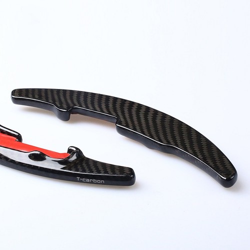 2x Black Carbon Fiber Steering Wheel Paddle Shifter For BMW M2 M3 M4 X5 X5M X6M - Picture 7 of 10