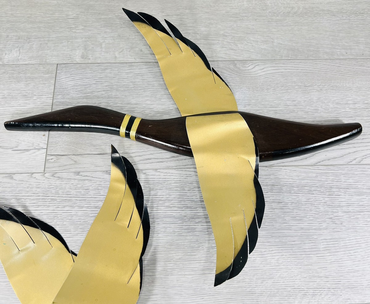 Vintage MCM Flying Ducks Geese Wall Art Set 1960's Retro | eBay