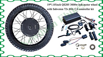 150mm dropout QS205 3000W E-bike Rear Motor Wheel Kit(Sabvoton 80A controller)