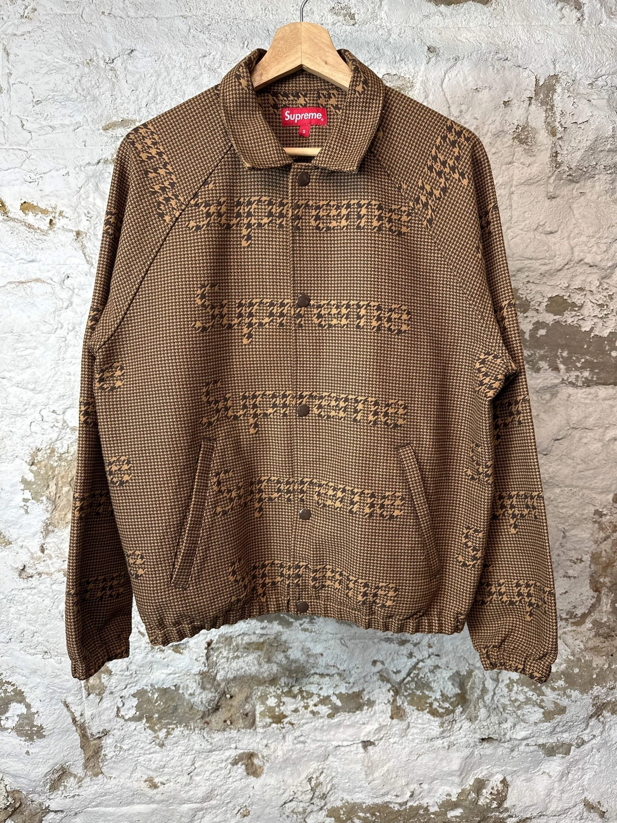 Veste évasée en tweed marron Supreme taille S