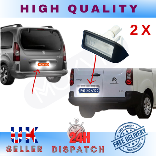 CITROEN BERLINGO PEUGEOT PARTNER REAR NUMBER PLATE LIGHTS eBay
