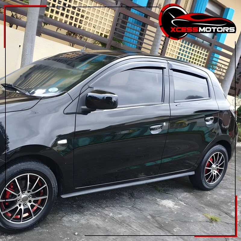 Fits 14-21 Mitsubishi Mirage Hatchback Side Window Visors Rain Windshield 4PCS - Image 2 of 4