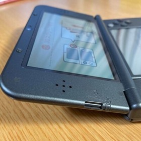 New Nintendo 3DS XL LL Metallic Black Console Stylus Tested Japanese ver