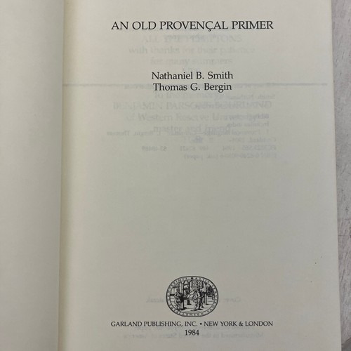An Old Provencal Primer English & French 1984 VTG HC Smith and Bergin Language - Picture 8 of 10