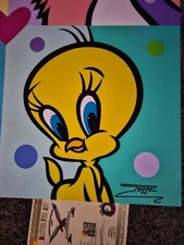 Jozza Original Acrylic Licensed Painting Sylvester, Tweety & Friends Make Offer