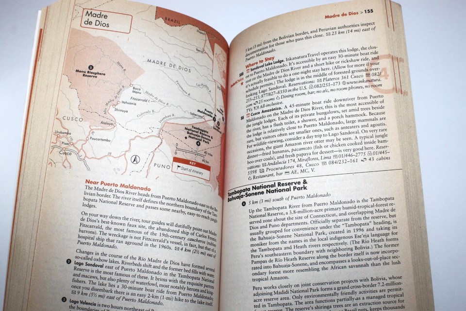 Travel Guide Fodor's PERU 1st Edition (Trade Paperback 2004) Ex