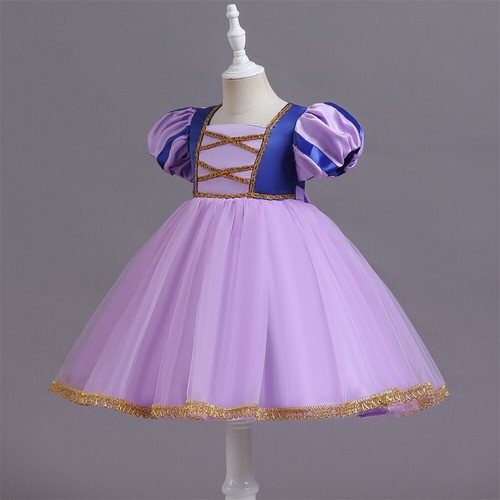 Princess Flower Girls Ball Gown Kids Baby Summer Tutu Dresses Bridesmaid Wedding - Picture 139 of 178