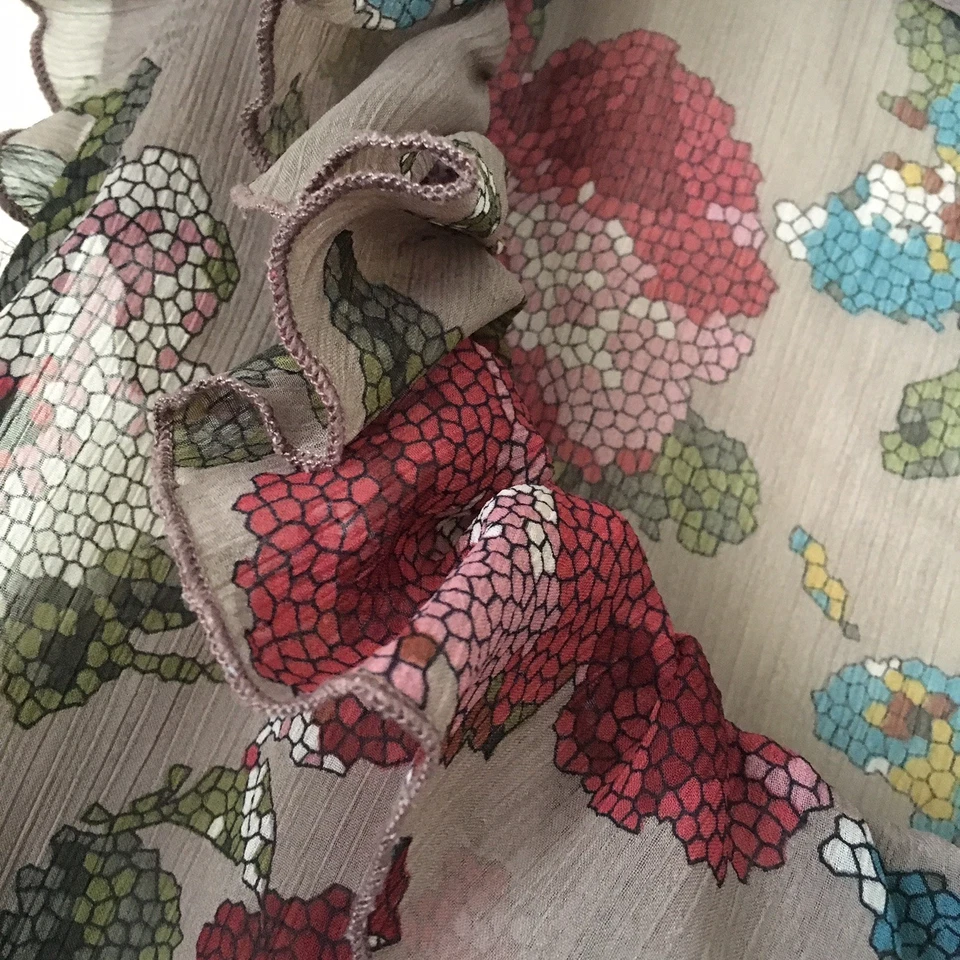 h.i.p. TOP/BLUSA JUNIOR MARRÓN SIN MANGAS MEDIANO. Estampado punto de cruz. Nuevo sin etiquetas Foto 3 de 4