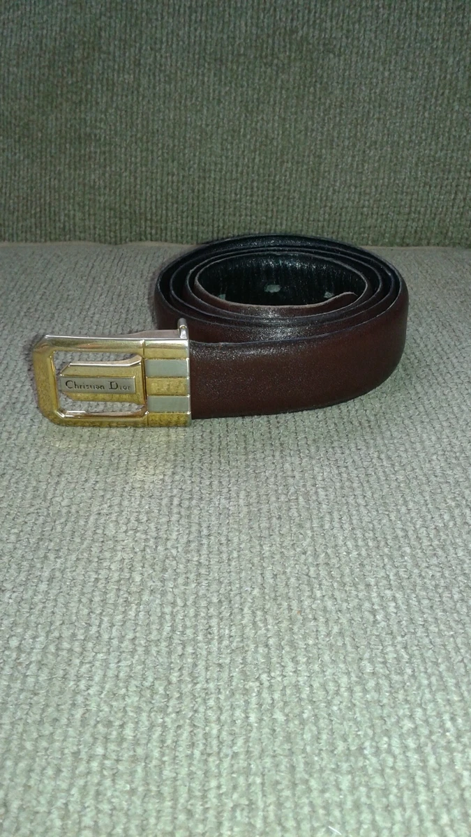 Christian Dior Cd Icon Gold 35mm Belt BlackBlue ONU #25 Christian Dior Cd Icon Gold 35mm Belt BlackBlue ONU