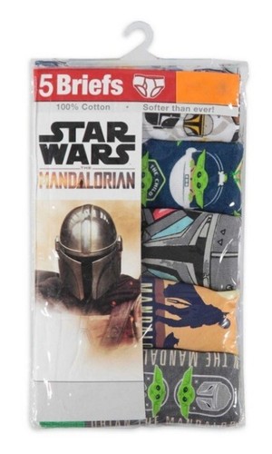 Star Wars Mandalorian 2packs of 5 =10 Boys Briefs size 8 baby Yoda 100% cotton - Picture 9 of 12