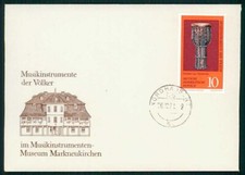 DDR FDC 1971 MUSIKINSTRUMENTE EINZELFRANKATUR !! SO NICHT IM MICHEL !! hx65