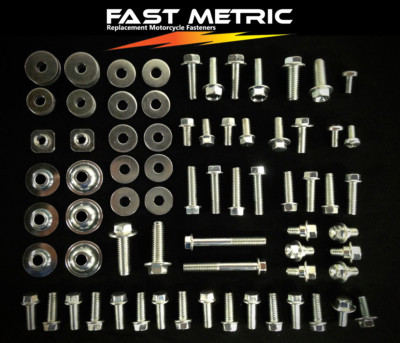 87pc BODY BOLT KIT SUZUKI RM RMX PLASTICS FENDERS 60 65 80 85 100 125 250 SEAT