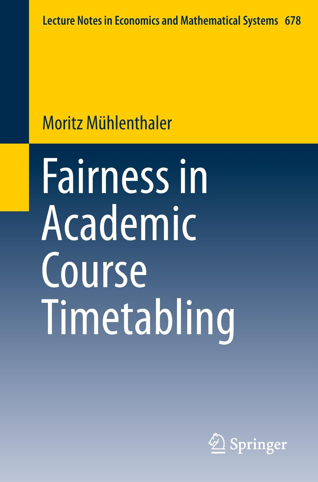 Thumbnail - Moritz Mühlenthaler | Fairness In Academic Course Timetabling |