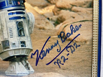 Kenny Baker R2-D2 Signed Star Wars Photo Custom Framed Display