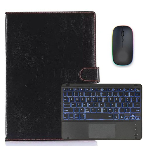 For Samsung Galaxy Tab A9 Plus 11" Tablet Backlit Keyboard PU Leather Case Mouse - Picture 23 of 55