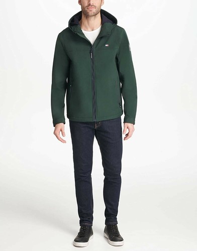 tommy hilfiger men's hooded soft shell jacket