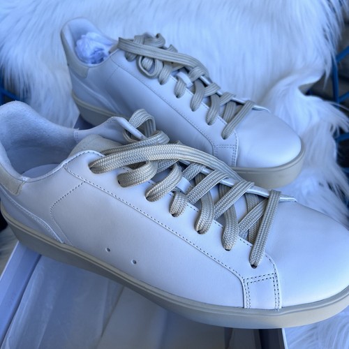 Vince Men's Travis Leather Low-Top Sneakers New White Size 9 $280 - Picture 3 of 8