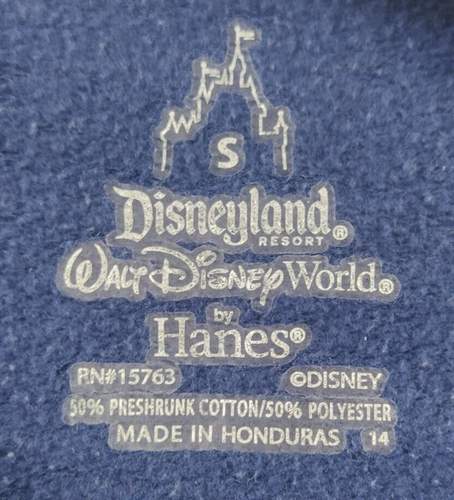 Walt Disney World Hanes Logo Jumper Adults Sz S Navy Long Sleeve Crew Neck 2015 - Picture 6 of 10