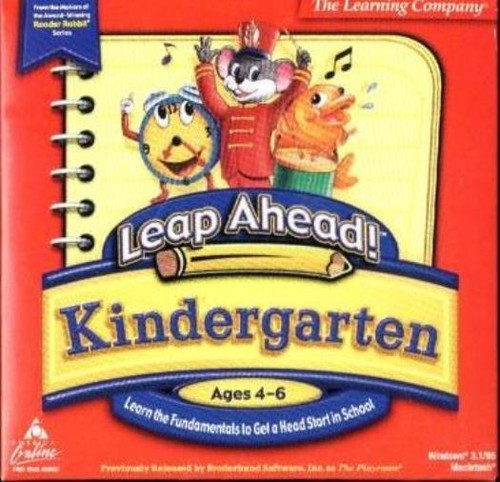 Leap Ahead Kindergarten Age 4-6 PC MAC CD learn fundamentals, school head start!