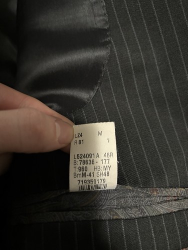 Lauren Ralph Lauren Men’s Black Striped Wool Sport Blazer Jacket Size 48R - Picture 3 of 9