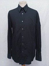 Dolce Gabbana D & G Italy Made Black Slim Fit Men's Dress Shirt 17-43