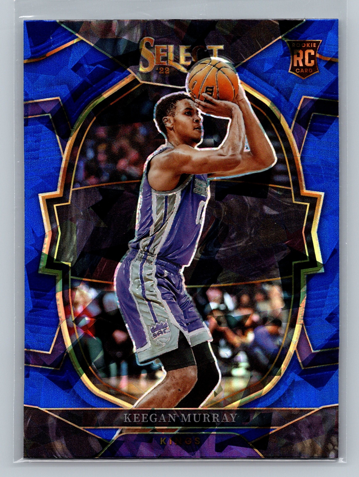 2022-23 Panini Select #81 Keegan Murray Blue Cracked Ice Prizms