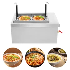 Commercial Electric Pasta Cooking Machine Noodle Boiler 2 Holes Pasta Maker 9L