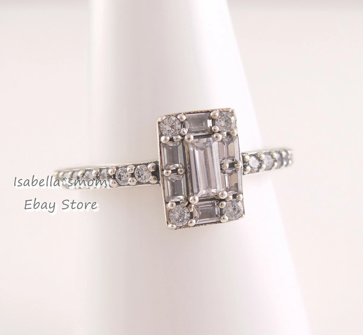 LUMINOUS ICE Authentic PANDORA Silver Ring 197541CZ Sz 7 54 NEW
