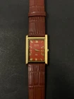 GOLD -RED Seiko Slim Quartz Gentlemen's Wrist Watch - FREE SHIPPING