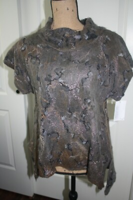 Felted Wool Fiber Art  Women's Top - by Cathy Lobdell S/M GLORY FELT