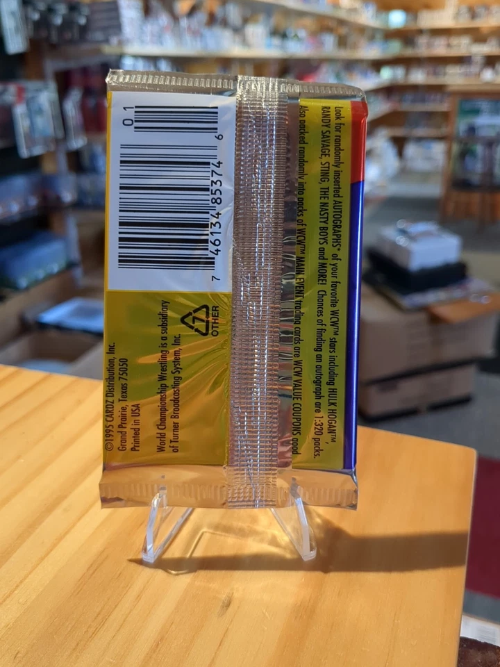 1995 WCW Main Event Wrestling Sealed Packs Steve Austin Possible Auto - Image 2 of 2