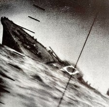 Primera foto de periscopio USS Wahu Torpedo Hit 1945 Segunda Guerra Mundial impresión fotográfica militar DWHH9