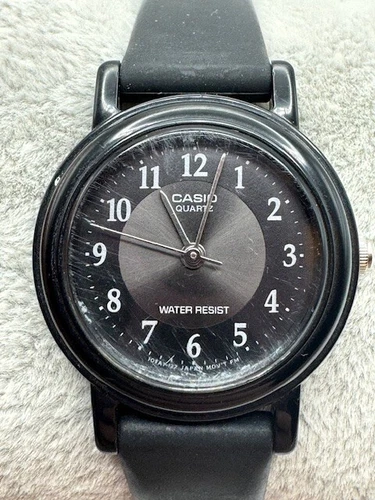 Ladies Casio LQ139A-1B3 Classic Black Analog Watch, Black Resin Band New Battery