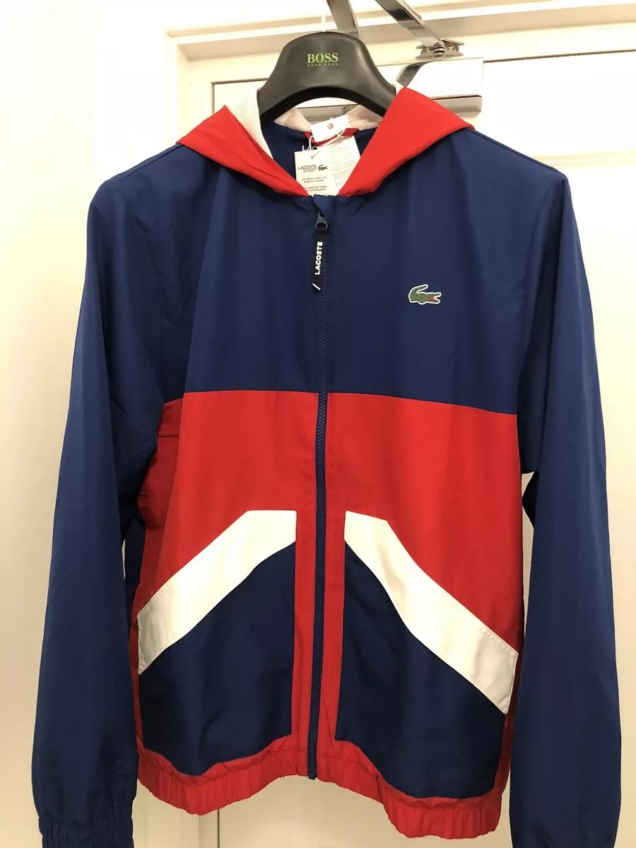 Lacoste Sport jacket in blue & red