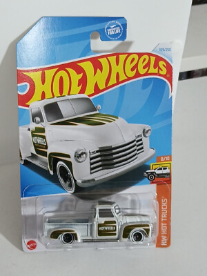 Hot Wheels #139 Hot Trucks Series #8  '52 Chevy  BOTTOM CARD-NICKS/SMALL TEAR